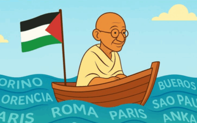Gandhi rumbo a Gaza