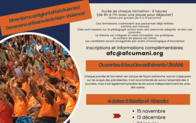 Corse :15/11 &13/12 2025 et 24/01 & 28/03 2026 : Formations gratuites de non-violence par la Fondation Umani