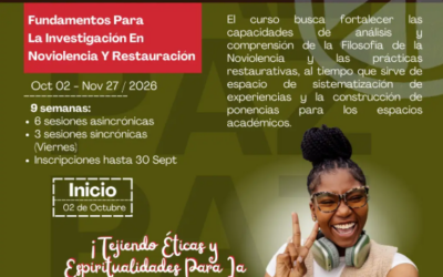 2/10 al 27/11: Encuentro de prácticas restaurativas y saberes noviolentos